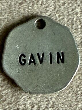 Jewel Kade Silver 'GAVIN' Round Name Pendant